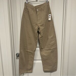 GAP Beige Barrel High Rise Pants